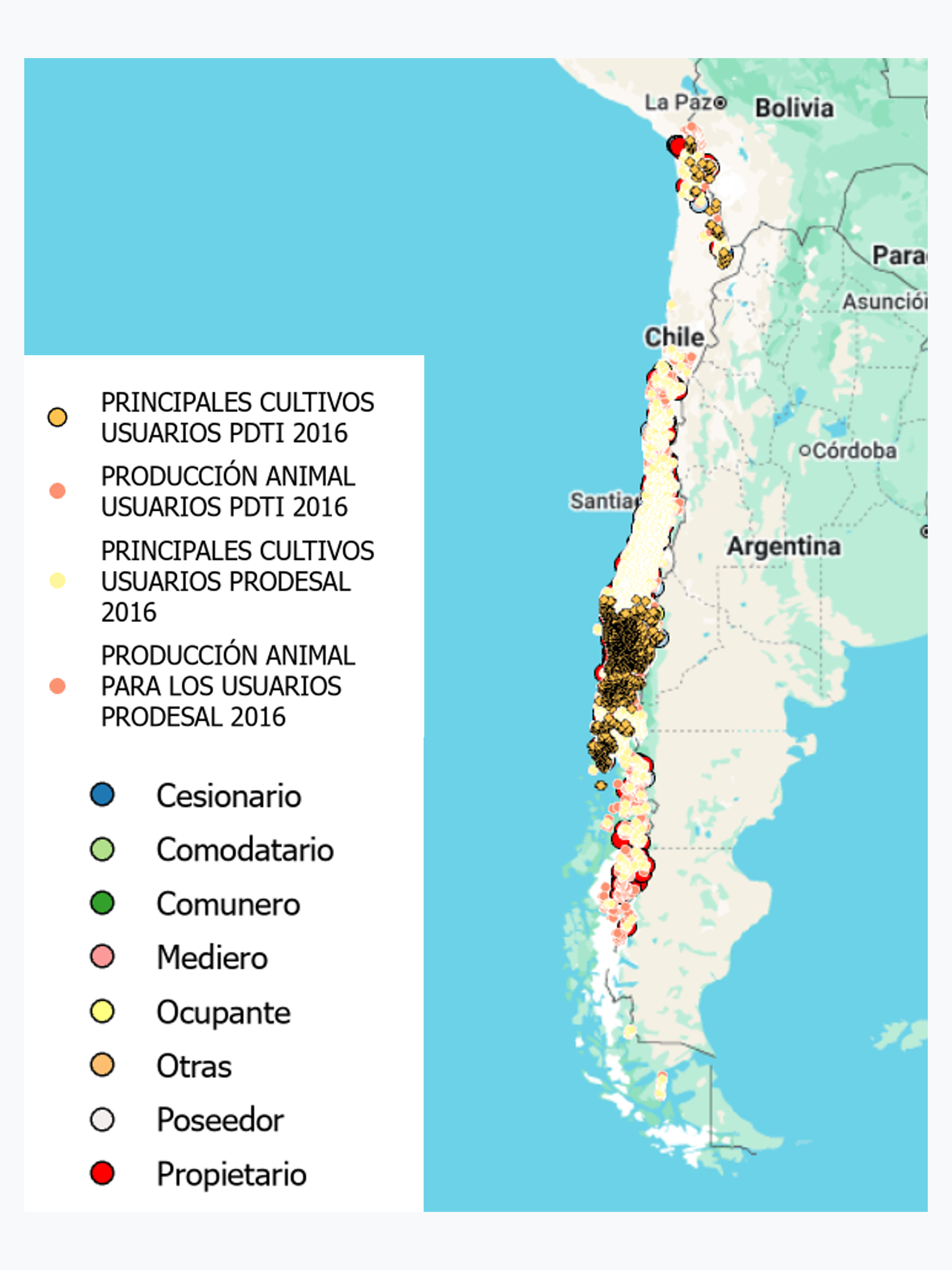 Servicio Web de Mapas - Programas INDAP